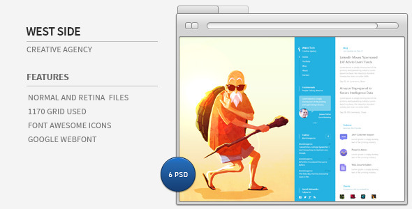 West Side, Creative Agency PSD Template Nulled Nulled - Free Download