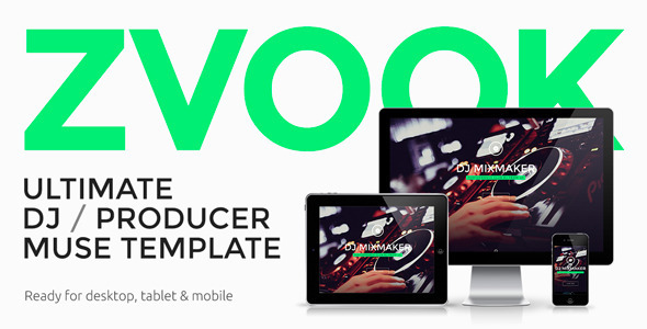 Zvook -  Ultimate DJ / Producer / Artist Personal Site Muse Template Nulled Nulled - Free Download